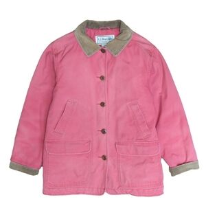 L.L. Bean Vintage Barn Coat Thinsulate Jacket with Cuordroy Accents, Sz M Petite
